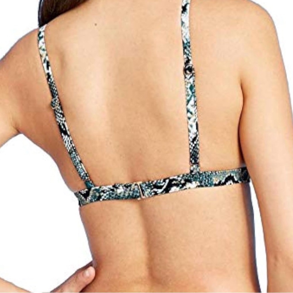 Shade & Shore- NWOT Snake Print Triangle Bikini Top Size Large 🐍🌊 - Picture 3 of 13
